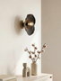 Opviq Lámpara de Pared de Cuerpo Metálico Negro y Dorado Antiguo